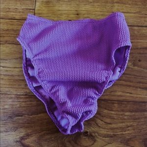 purple high waisted bikini bottoms